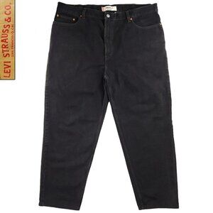 Levi's 560 Comfort Fit Jeans Black Denim Men's "42x32" Actual 42x30